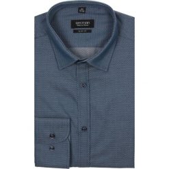Koszula kelso 2017 długi rękaw slim fit granatowy. Niebieskie koszule męskie na spinki Recman, na lato, m, z bawełny, z klasycznym kołnierzykiem, z długim rękawem. Za 99,99 zł.