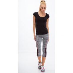 Jasnoszary melanż sportowe legginsy / fluo róż 5424. Różowe legginsy damskie Fasardi, s, bez wzorów. Za 29,00 zł.
