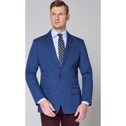 Marynarka Niebieska Memphis. Niebieskie marynarki męskie LANCERTO, na lato, m, bez wzorów, z bawełny, eleganckie. W wyprzedaży za 199,90 zł.