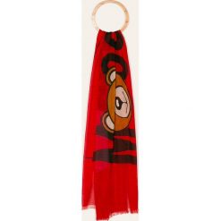 Moschino - Szal. Różowe szaliki damskie MOSCHINO, bez wzorów, z bawełny. Za 229,90 zł.