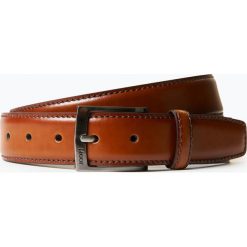 Joop - Męski pasek skórzany, beżowy. Brązowe paski męskie marki JOOP!, w paski, ze skóry, eleganckie. Za 299,95 zł.