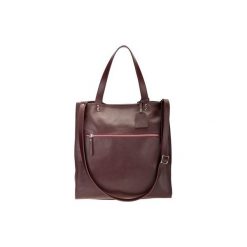 Skórzana elegancka shoperka bordowa dopinany pasek. Czerwone torebki klasyczne damskie Gawor, w paski, ze skóry, eleganckie, duże. Za 539,00 zł.