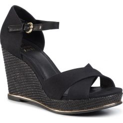 Espadryle JENNY FAIRY - LS5242-01 Black. Czarne espadryle damskie Jenny Fairy, bez wzorów, ze skóry ekologicznej, bez obcasa, na obcasie. Za 99,99 zł.