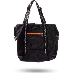 TORBA ARMANI EXCHANGE. Czarne torby męskie sportowe Armani Exchange, bez wzorów, z materiału, sportowe. Za 375,20 zł.