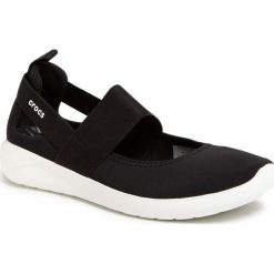 Sandały CROCS - Literide Mary Jane W 206082 Black/White. Czarne klapki damskie Crocs, bez wzorów, z tworzywa sztucznego, bez obcasa. Za 269,00 zł.
