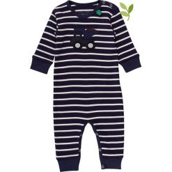 Pajacyk w kolorze granatowym. Niebieskie body niemowlęce Fred's World by GREEN COTTON, z aplikacjami, z bawełny, bez rękawów. W wyprzedaży za 72,95 zł.