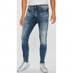 G-Star Raw - Jeansy D-Staq. Niebieskie jeansy męskie marki G-Star RAW, bez wzorów, retro. Za 699,90 zł.
