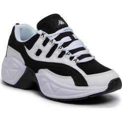 Sneakersy KAPPA - Overton 242672 White/Black 1011. Czarne półbuty damskie Kappa, ze skóry ekologicznej. W wyprzedaży za 129,00 zł.