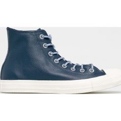Converse - Trampki. Niebieskie trampki męskie marki Converse, bez wzorów, ze skóry, bez zapięcia. Za 369,90 zł.