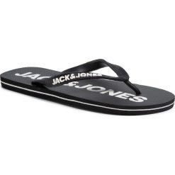 Japonki JACK&JONES - Jfwlogo 12169407 Anthracite. Czarne klapki męskie Jack&Jones, bez wzorów, z tworzywa sztucznego. Za 49,00 zł.