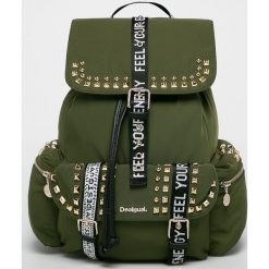 Desigual - Plecak. Brązowe plecaki damskie Desigual, z nadrukiem, z poliesteru. W wyprzedaży za 299,90 zł.