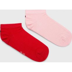 Tommy Hilfiger - Skarpetki dziecięce (2-pack). Różowe skarpetki dziewczęce TOMMY HILFIGER, bez wzorów, z bawełny. Za 29,90 zł.