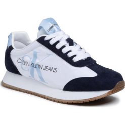 Sneakersy CALVIN KLEIN JEANS - Josepha B4R0872 White/Navy. Białe półbuty damskie Calvin Klein Jeans, bez wzorów, z jeansu, bez obcasa, na płaskiej podeszwie, bez zapięcia. W wyprzedaży za 349,00 zł.