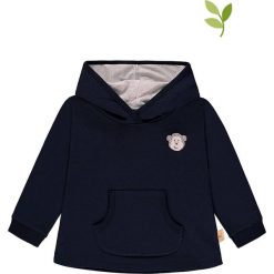 Bluza w kolorze granatowym. Niebieskie bluzy niemowlęce Mother Nature & Me, z aplikacjami, z bawełny, bez rękawów, bez kaptura. W wyprzedaży za 62,95 zł.