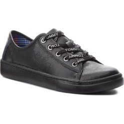 Sneakersy TOMMY JEANS - Metallic Light Sneak EN0EN00284 Black 990. Czarne półbuty damskie Tommy Jeans, z jeansu. W wyprzedaży za 259,00 zł.