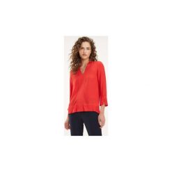 Koszule Tommy Hilfiger WW0WW24638 FLEUR BLOUSE 3/4 SLV. Czerwone koszule damskie TOMMY HILFIGER, m, bez wzorów, bez kołnierzyka, bez rękawów. Za 244,14 zł.