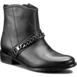 Botki damskie lity: Botki EKSBUT - 64-3356-155-1G Czarny Licowa