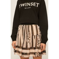 Twinset - Spódnica. Czarne spódniczki damskie Twinset, na co dzień, s, w kwiaty, z poliesteru, mini, proste. Za 759,90 zł.