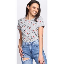 Bluzki damskie: Szary T-shirt Kit Violin