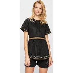 Scotch & Soda - Top. Czarne bluzki damskie Scotch & Soda, s, z nadrukiem, z elastanu, z okrągłym kołnierzem, bez rękawów. W wyprzedaży za 319,90 zł.