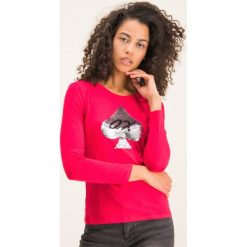 Bluzka Armani Exchange 6GYT93 YJG3Z 1469. Czerwone bluzki damskie Armani Exchange, m, bez wzorów, z bawełny, bez kołnierzyka, bez rękawów. W wyprzedaży za 159,00 zł.