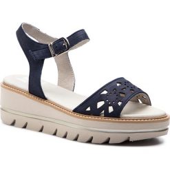 Sandały CALLAGHAN - Long Beach 22707 Navy. Niebieskie klapki damskie marki Callaghan, bez wzorów, ze skóry, bez obcasa, na obcasie. Za 469,00 zł.