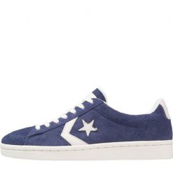 Converse PRO LEATHER 76 OX Tenisówki i Trampki midnight navy/egret. Niebieskie trampki męskie marki Converse, z weluru. W wyprzedaży za 233,35 zł.