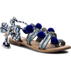 Sandały GIOSEPPO - Yurak 40505-32 Blue. Szare klapki damskie Gioseppo, bez wzorów, ze skóry, bez obcasa, na obcasie. W wyprzedaży za 169,00 zł.