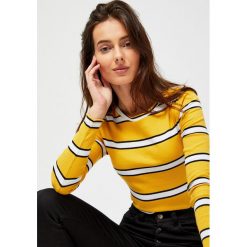 Bluzka ribbowa w paski. Bluzki damskie Moodo, xl, w paski, bez kołnierzyka, bez rękawów. Za 19,99 zł.