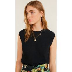 Mango - Top Bamboleo. Zielone bluzki damskie Mango, s, bez wzorów, z poliesteru, casualowe, z okrągłym kołnierzem, bez rękawów. W wyprzedaży za 49,90 zł.