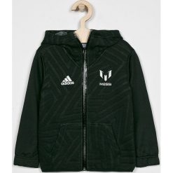 Adidas Performance - Bluza dziecięca 110-176 cm. Czarne bluzy chłopięce adidas Performance, bez wzorów, z elastanu, bez rękawów, z kapturem. W wyprzedaży za 139,90 zł.