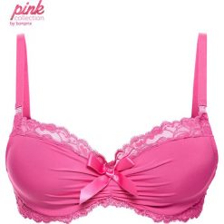 Biustonosze: Biustonosz usztywniany ze sztrasami Pink Collection bonprix matowy różowy