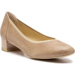 Półbuty CAPRICE - 9-24301-22 Beige Reptile 410. Brązowe półbuty damskie Caprice, bez wzorów, z zamszu, bez obcasa, na obcasie, bez zapięcia. W wyprzedaży za 169,00 zł.
