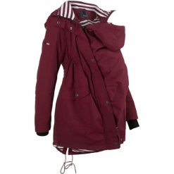 Kurtka ciążowa z wstawką niemowlęcą na nosidełko bonprix czerwony klonowy. Czerwone kurtki damskie bonprix, bez wzorów, moda ciążowa. Za 269,99 zł.
