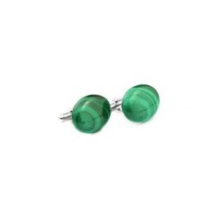 Spinki do mankietów Malachit okrąg. Zielone spinki do mankietów męskie marki Brazi druse jewelry, z malachitem. Za 170,00 zł.