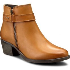 Botki FILIPE - 9107 Camel 7001. Brązowe buty zimowe damskie marki Filipe, ze skóry, na obcasie. W wyprzedaży za 259,00 zł.