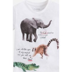 Mayoral - T-shirt dziecięcy 92-134 cm. Szare t-shirty chłopięce marki Mayoral, z nadrukiem, z bawełny, z okrągłym kołnierzem. Za 64,90 zł.