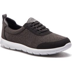 Półbuty CLARKS - Step AllenaBay 261375044 Dark Grey. Szare półbuty damskie Clarks, na co dzień, bez wzorów, ze skóry ekologicznej, bez obcasa, na płaskiej podeszwie, bez zapięcia. W wyprzedaży za 179,00 zł.