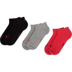 Zestaw 3 par niskich skarpet unisex PUMA - 261080001 Black/Red 232. Szare skarpetki damskie Puma, bez wzorów, z elastanu. Za 39,99 zł.