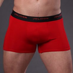 Męskie bokserki JOLIDON Silk Touch Red. Czerwone bokserki męskie marki Astratex. Za 77,99 zł.