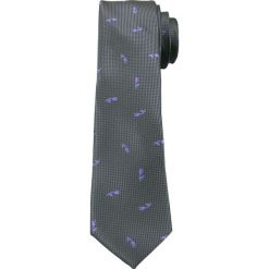 Szary Elegancki Krawat w Fioletowe Kwiaty -Angelo di Monti- 6 cm, Męski, Motyw Florystyczny KRADM1502. Szare krawaty męskie w kwiaty, eleganckie. Za 25,00 zł.