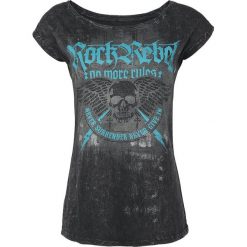 Rock Rebel by EMP All In The Mind Koszulka damska czarny. Czarne bluzki z odkrytymi ramionami marki Rock Rebel by EMP, xxl, z nadrukiem, rockowe. Za 99,90 zł.