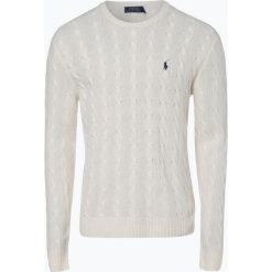 Polo Ralph Lauren - Męski sweter z wełny merino z dodatkiem kaszmiru, beżowy. Brązowe swetry klasyczne męskie marki Polo Ralph Lauren, s, z wełny, polo. Za 449,95 zł.