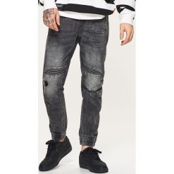 Jeansy męskie regular: Jeansy slim fit - Szary