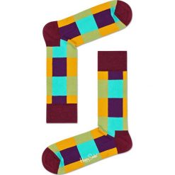 Happy Socks - Skarpety. Pomarańczowe skarpetki męskie Happy Socks, bez wzorów, z elastanu. Za 39,90 zł.