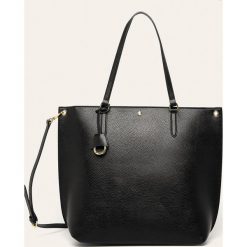 Lauren Ralph Lauren - Torebka. Czarne torby damskie na zakupy Lauren Ralph Lauren, w paski, ze skóry ekologicznej, duże, bez dodatków. Za 769,90 zł.