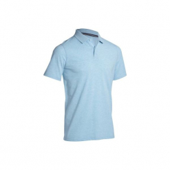 Koszulka polo do golfa 500 męska. Niebieskie koszulki polo marki INESIS, l, z bawełny. Za 39,99 zł.