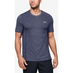 Under Armour Seamless Koszulka Niebieski. Niebieskie podkoszulki męskie Under Armour, xl, bez wzorów, z poliesteru, bez kołnierzyka, krótkie. Za 206,95 zł.