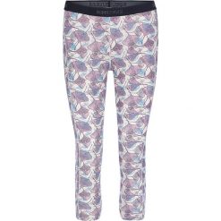 Sportowe legginsy w kolorze kremowo-fioletowym. Białe legginsy sportowe damskie marki super.natural, xs. W wyprzedaży za 121,95 zł.