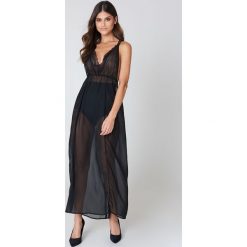 Koszule nocne i halki: Bluebella Długa halka Lily – Black
